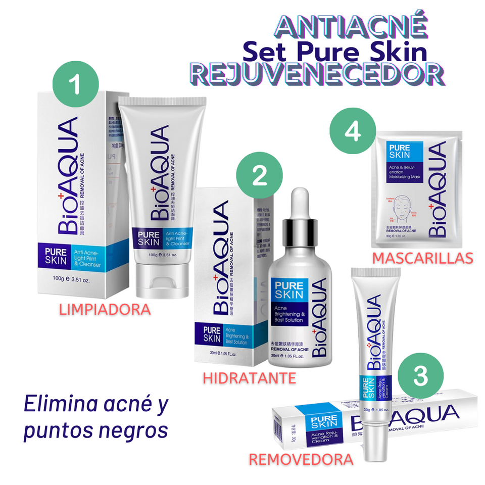 Kit Anti Acné Y Cicatrices Control De Grasa - BIOAQUA