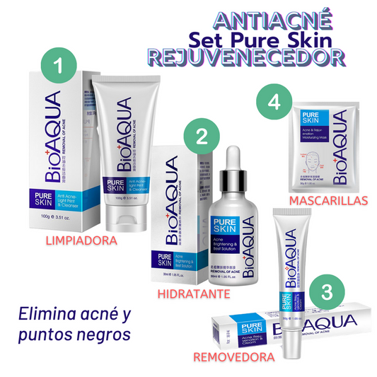 Kit Anti Acné Y Cicatrices Control De Grasa - BIOAQUA