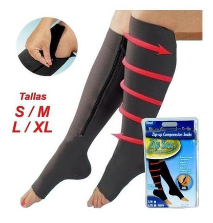 MEDIAS DE COMPRESION ANTI VARICE - CON CREMALLERA
