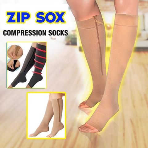 MEDIAS DE COMPRESION ANTI VARICE - CON CREMALLERA