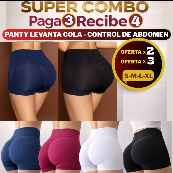PANTY CACHETERO LEVANTA COLA CONTROL DE ABDOMEN